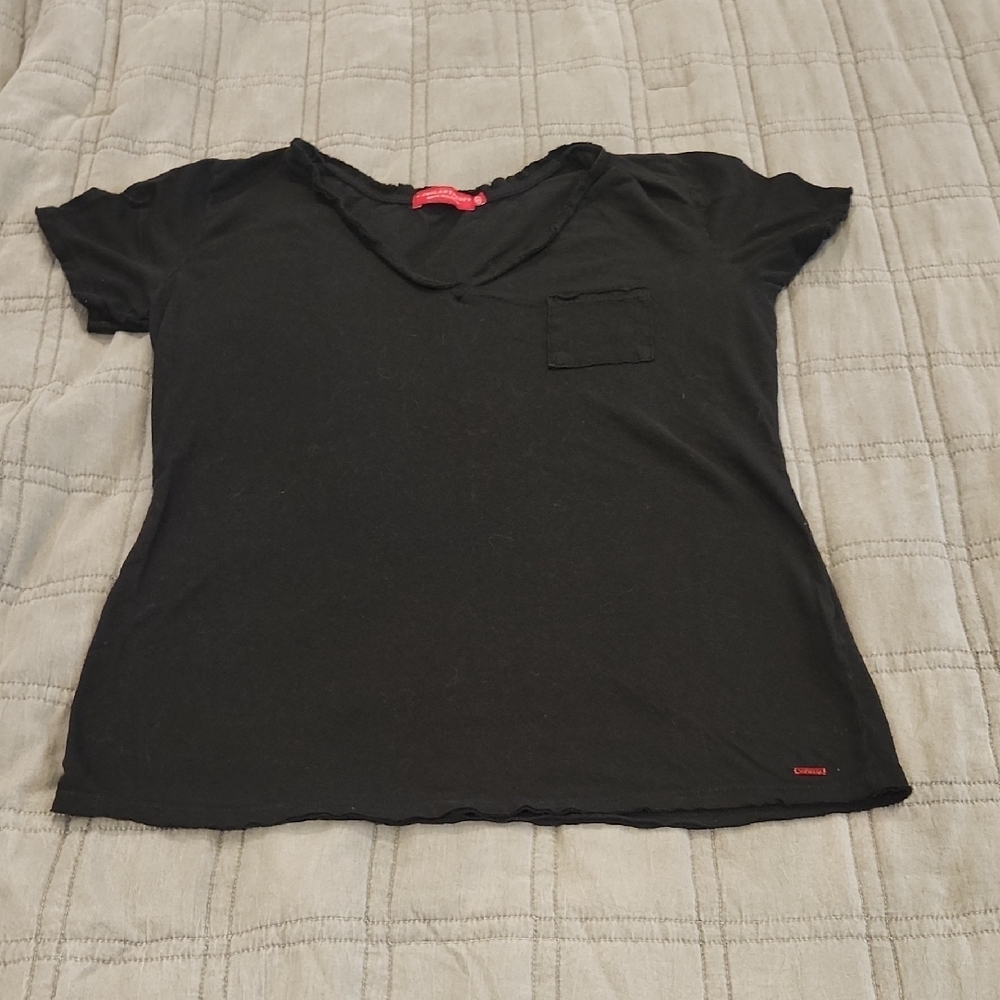 n:PHILANTHROPY Linen Black Short Sleeve Tee Size M!